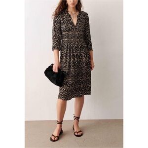 ba&sh Black and White Patterned Midi Dress